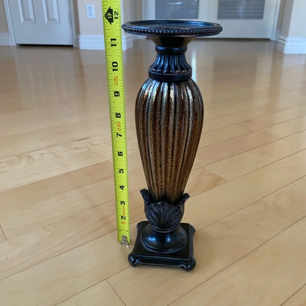 Antique-Style Bronze Candle Holder